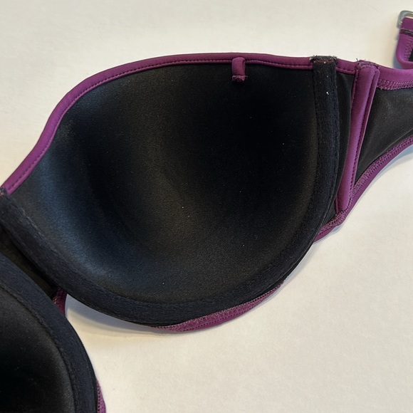 VICTORIA'S SECRET 36C Plum Purple Jewel Tone Bikini Top Swim Stapless Ruched - Picture 5 of 7